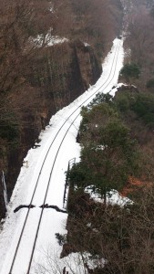 雪の線路　わたらせ渓谷鉄道　2014 0227 b